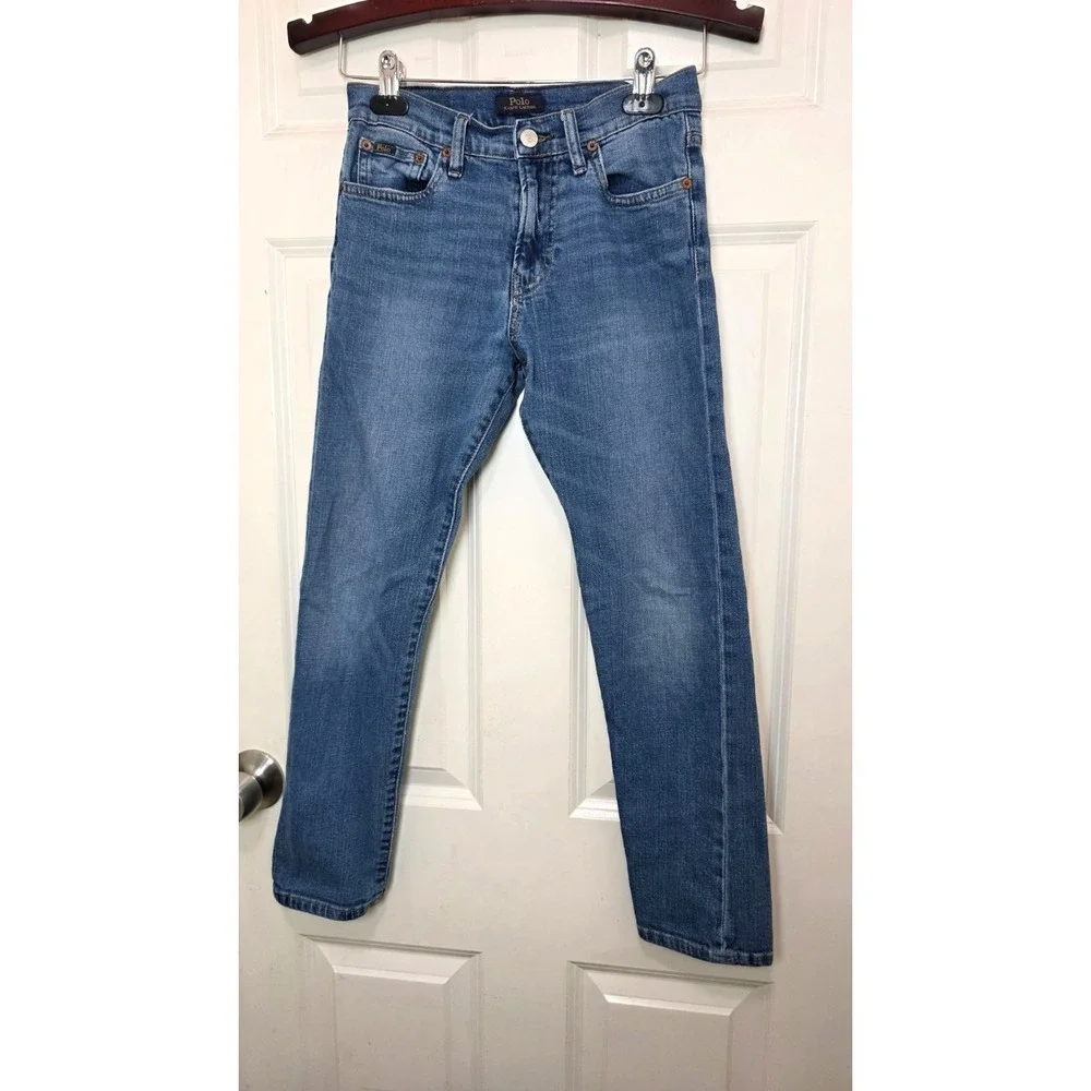 Polo Ralph Lauren The Sullivan Slim Fit Jeans Kids 12 Blue Denim Straight-Leg
